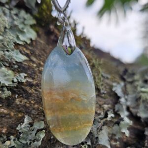 Pendentif Calcite Bleue