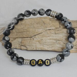 Bracelet Obsidienne mouchetée 18cm
