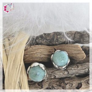 Boucles Larimar - Argent 925