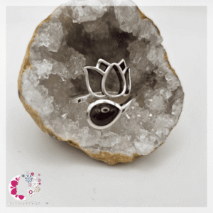 Bague réglable Grenat AAA - Argent 925