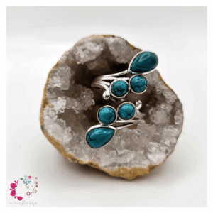 Bague réglable Turquoise AAA - Argent 925